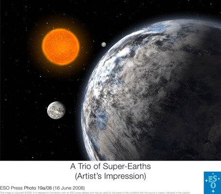 Concepción artística del recién descubierto sistema solar planetario
