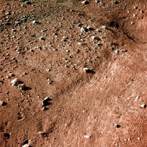 Suelo de Marte visto desde la Phoenix